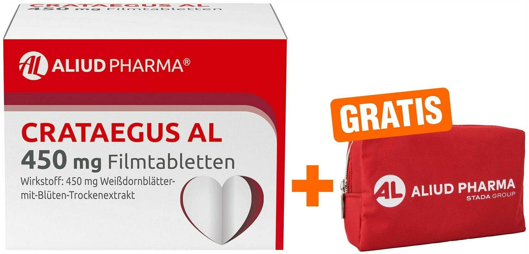 Crataegus Al 450 mg 100 Filmtabletten + gratis Medikamententasche 1 Stück