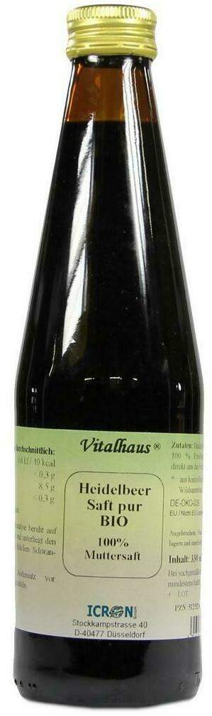 Heidelbeer Saft Pur Bio Vitalhaus