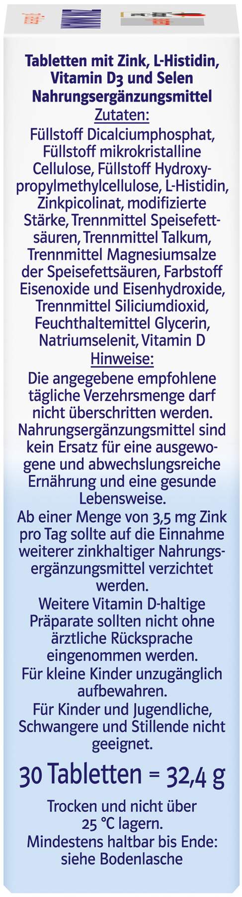 Doppelherz system Zink Immun 30 Tabletten