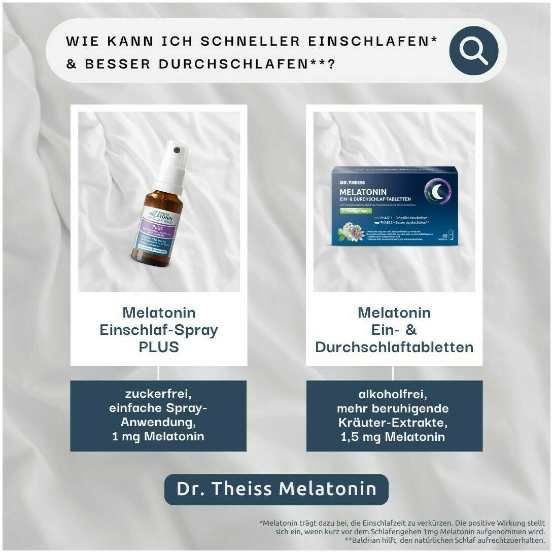 Dr.Theiss Melatonin Ein- & Durchschlaf Tabletten 60 Stück