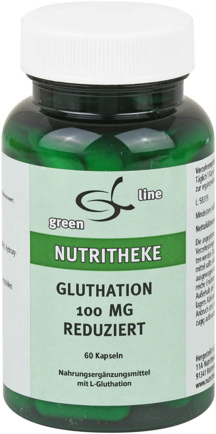Glutathion Red 100 mg Reduziert 60 Kapseln