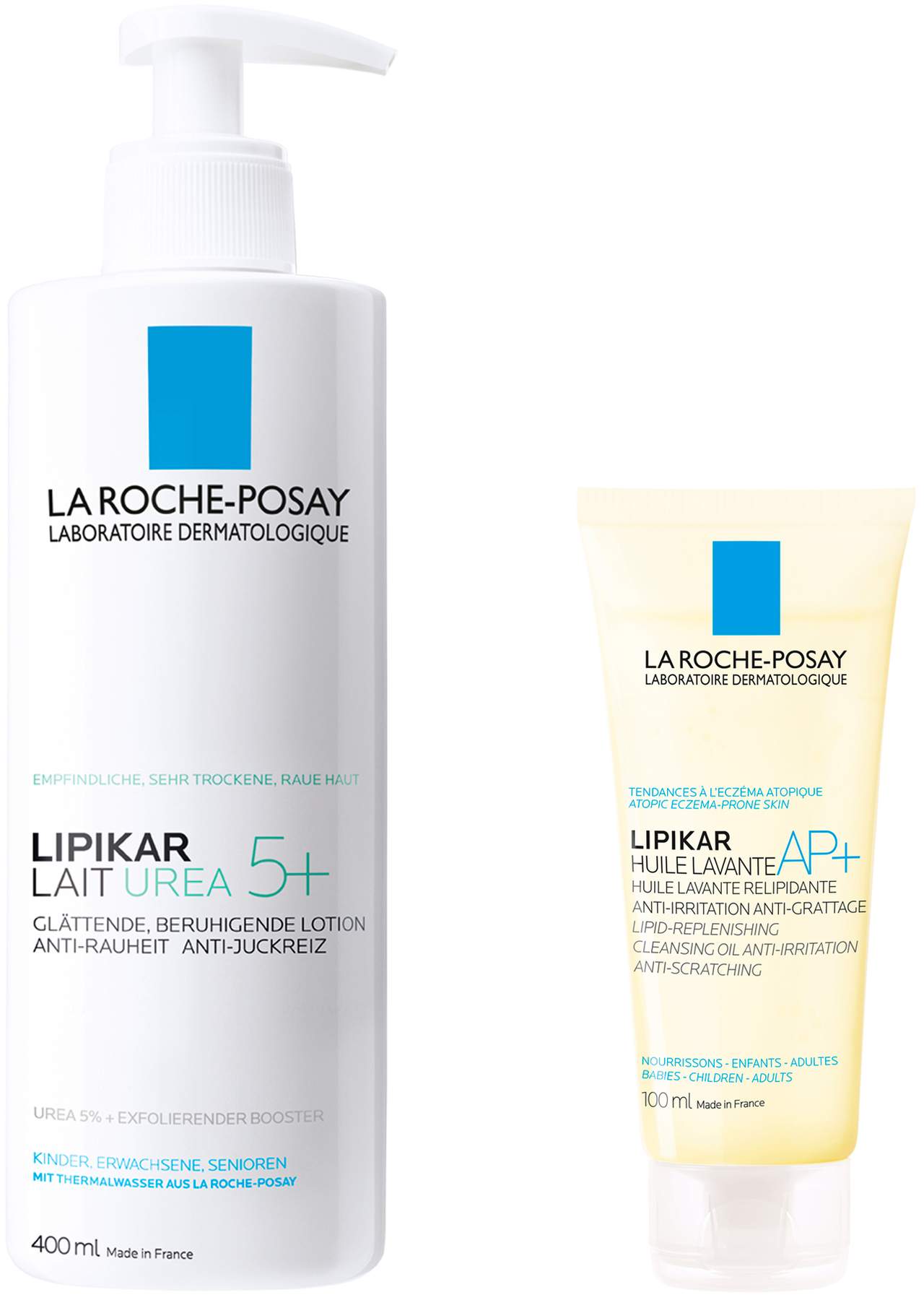 La Roche Posay Lipikar Lait Urea 5+ 400 ml + gratis La Roche Posay Lipikar Dusch-und Badeöl AP+ 100 ml