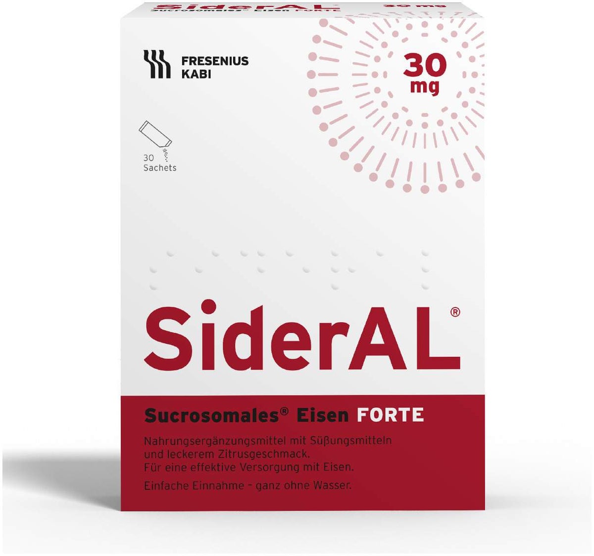 Sideral Eisen Forte 30 mg Zitrusfrucht Sach.Granulat 30 Stück