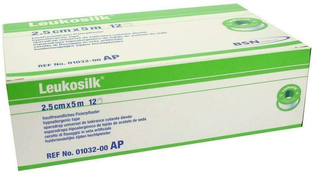 Leukosilk 5 M X 2,5 cm 12 Rollen