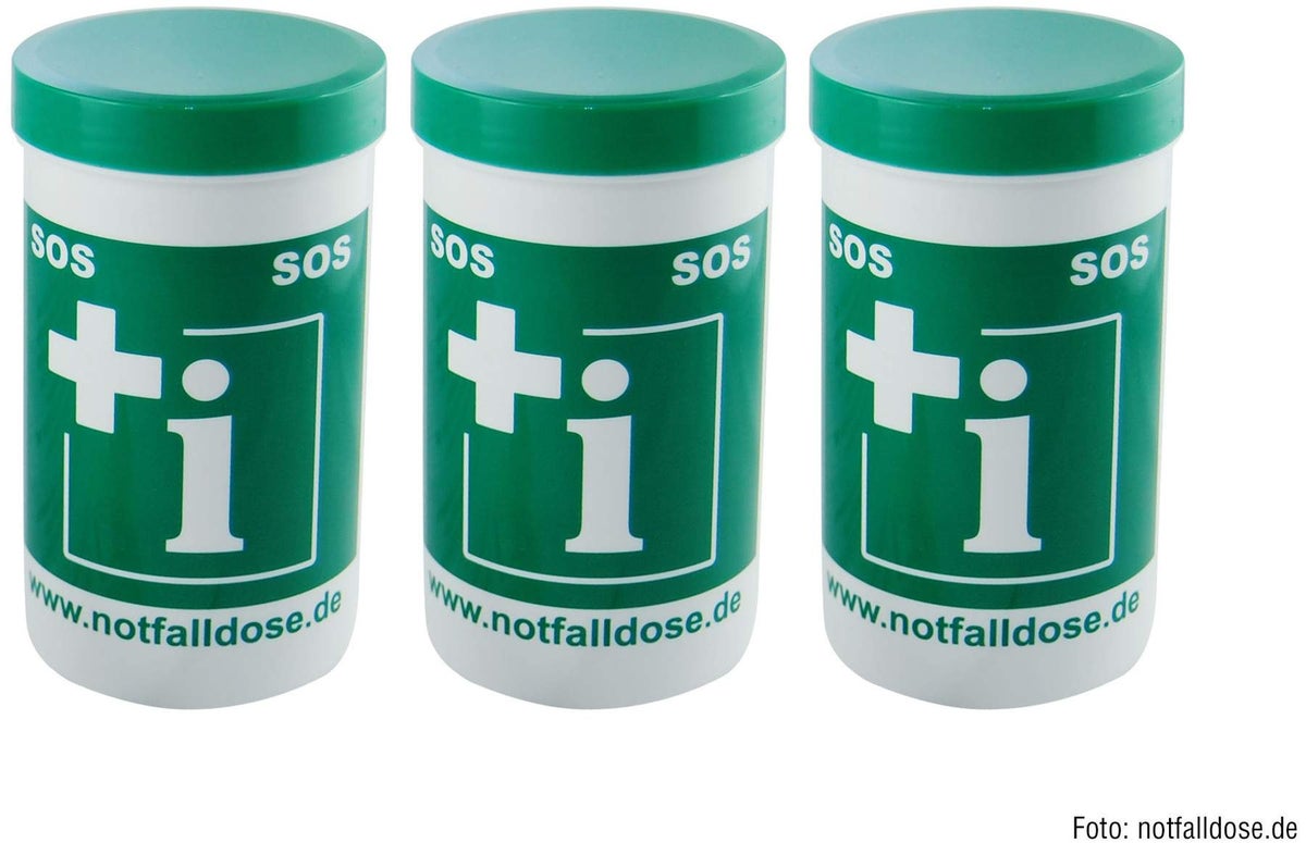Sparset Notfalldose 3 Stück