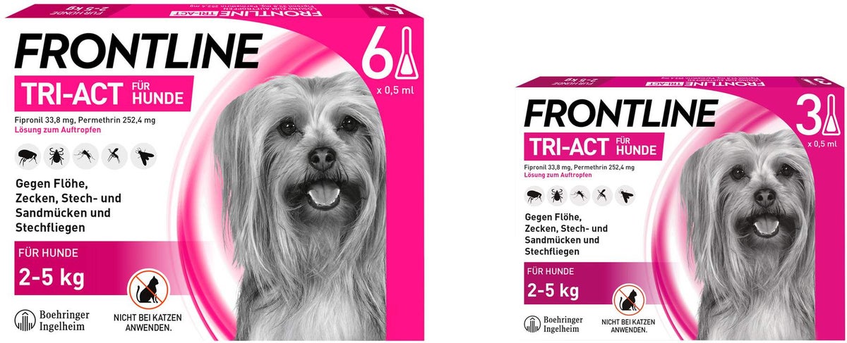 Frontline TRI-ACT Hund 2-5 kg 3 + 6 Pipetten