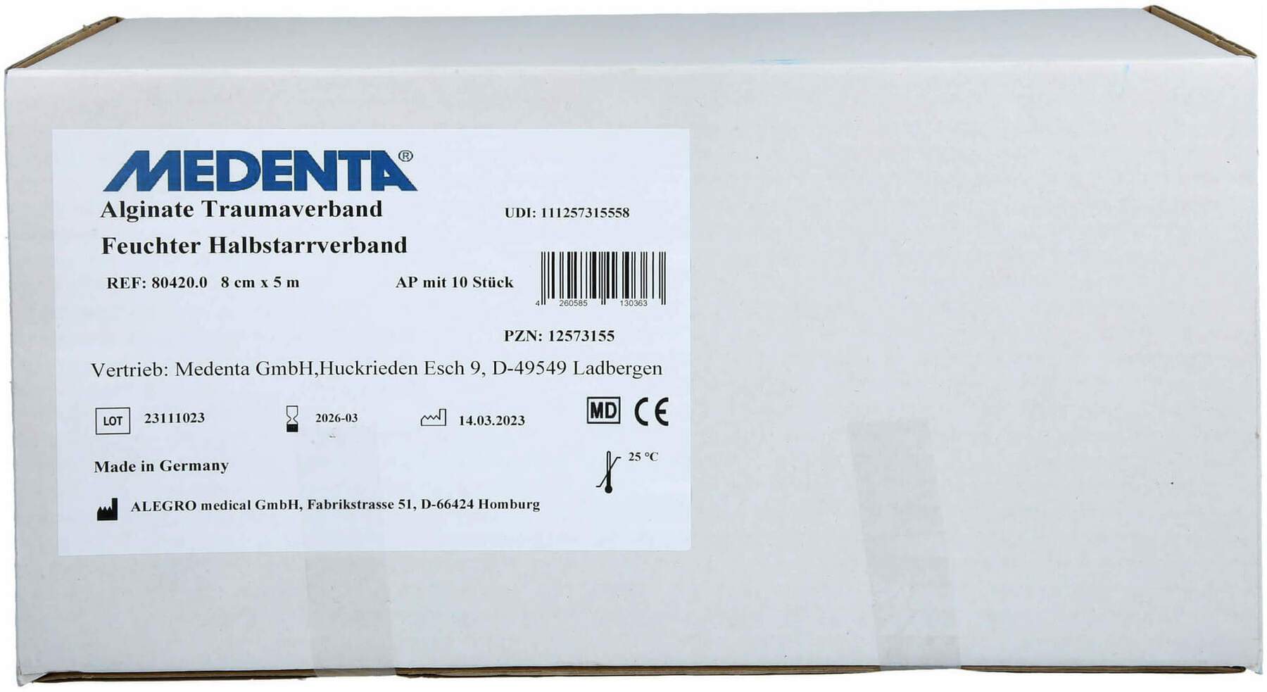 Alginate Traumaverband 8 Cmx5 M  10 Stück