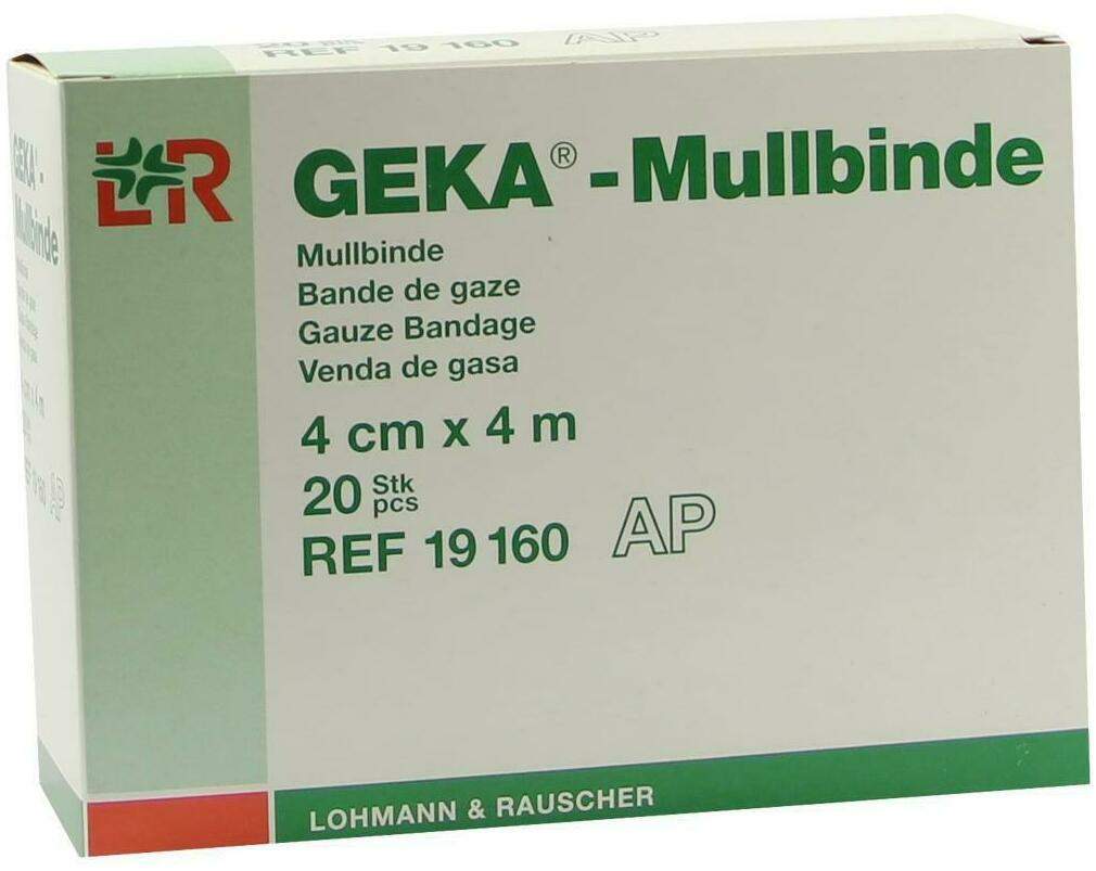 Mullbinden Geka 4 cm X 4 M 20 Binden