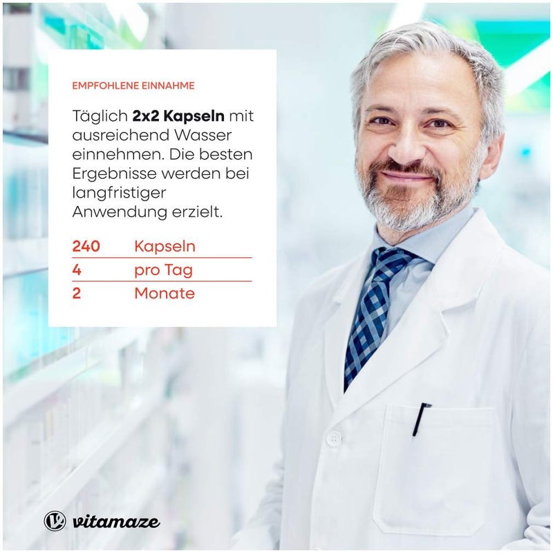 Vitamaze Maca 4.000 mg + L-Arginin + Vitamine + Zink 240 Kapseln
