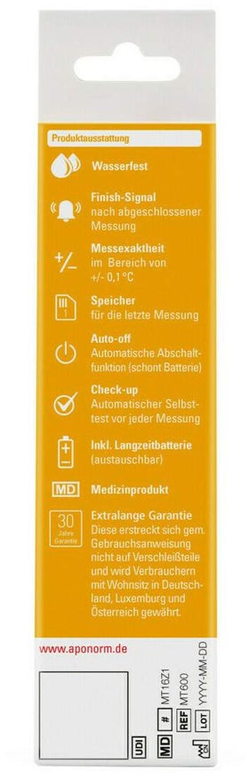 Aponorm Fieberthermometer Easy 1 Stück