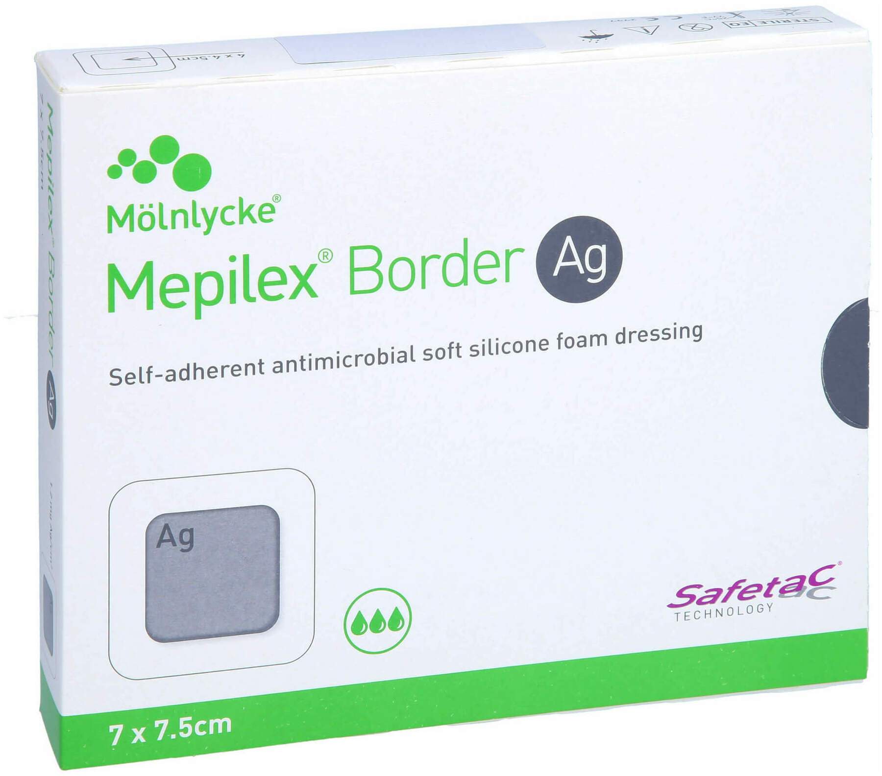 Mepilex Border AG Schaumverb.7x7,5 cm