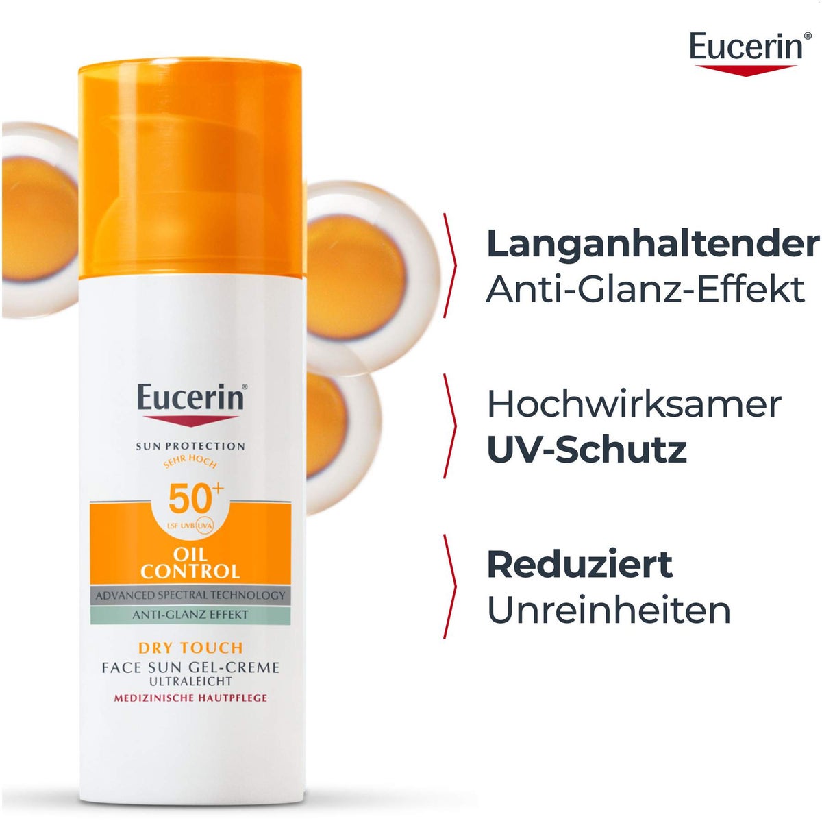 Eucerin Sun Oil Control Face LSF 50+ 50 ml Gel-Creme