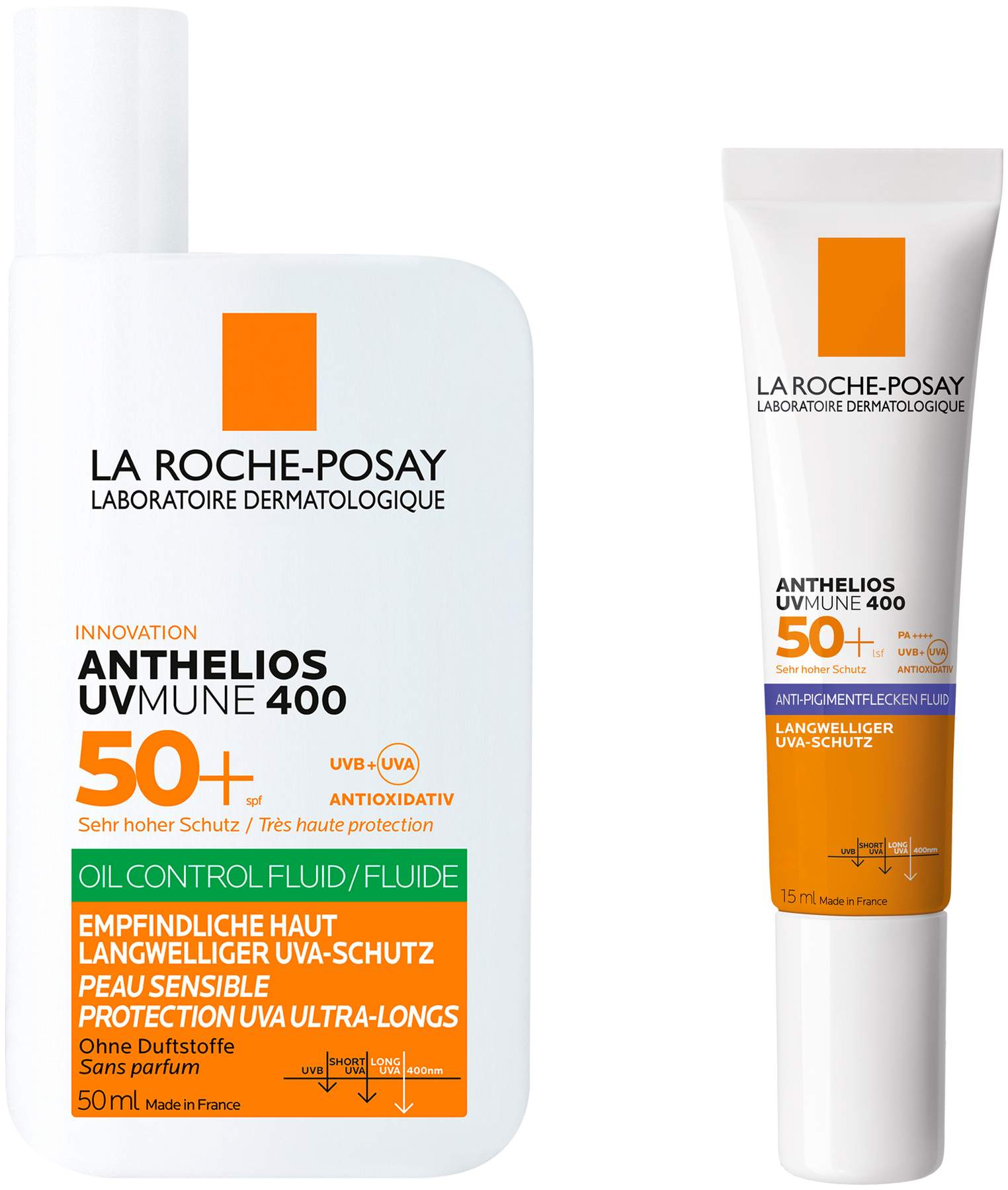 La Roche Posay Anthelios Oil Control Fluid UV Mune 400 LSF 50+ 50 ml + gratis La Roche Posay Anti-Pigment Fluid 15 ml