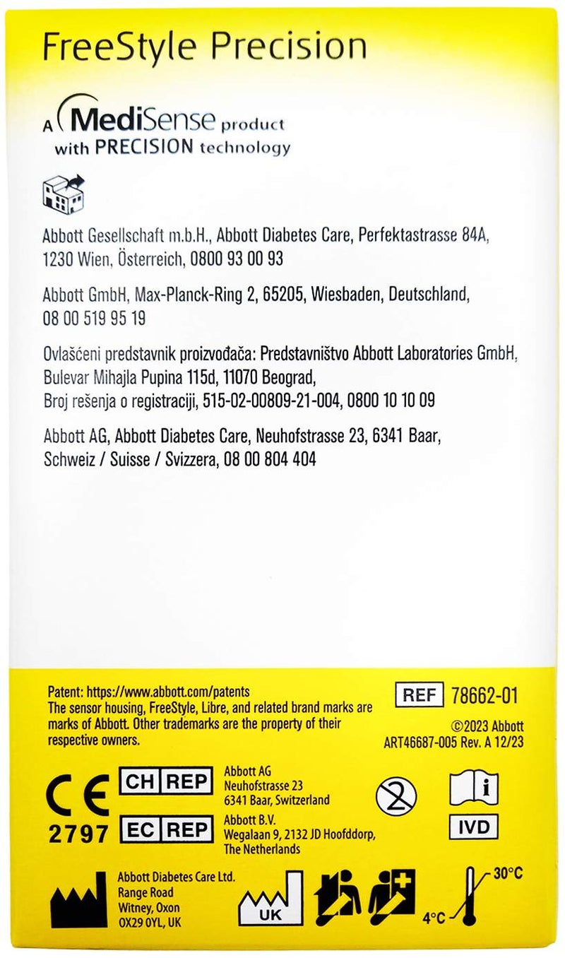 Freestyle Precision Blutzucker Teststr.O.Codierung