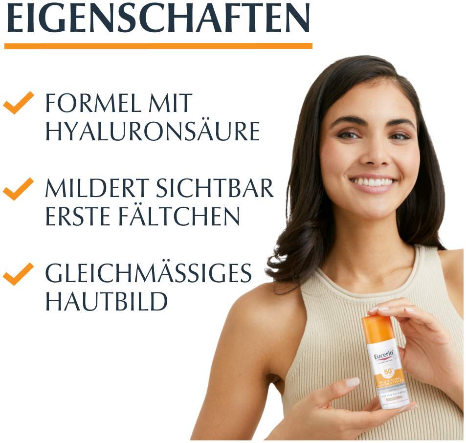 Eucerin Sun Photoaging Control Tinted Face Gel-Creme LSF 50+ Mittel 50 ml