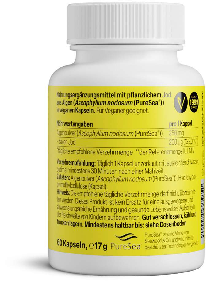 Zeinpharma Algen Jod 200 µg 60 Kapseln