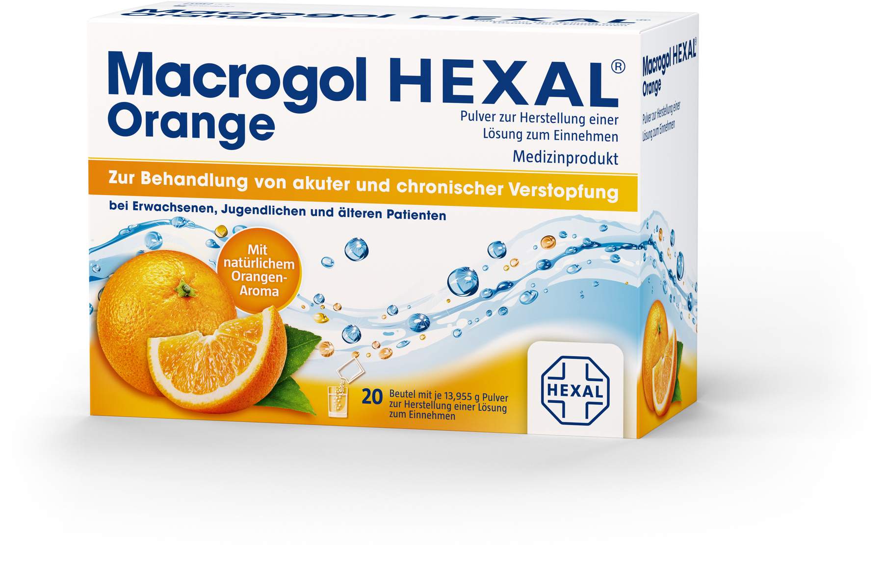 Macrogol Hexal Orange 20 Beutel
