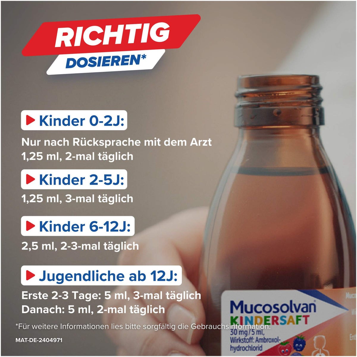 Mucosolvan 100 ml Kindersaft 30 mg je 5 ml