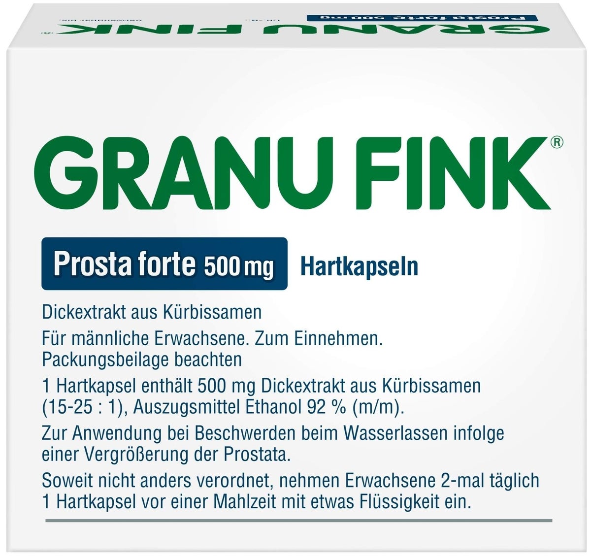 Granu Fink Prosta forte 500 mg 140 Kapseln