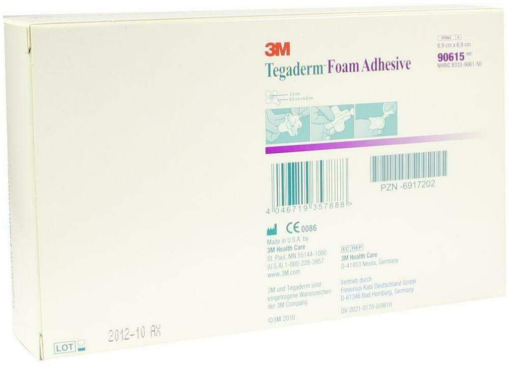 Tegaderm Foam Adhesive Fk 6,9 X 6,9 cm 90615 10 Verbände