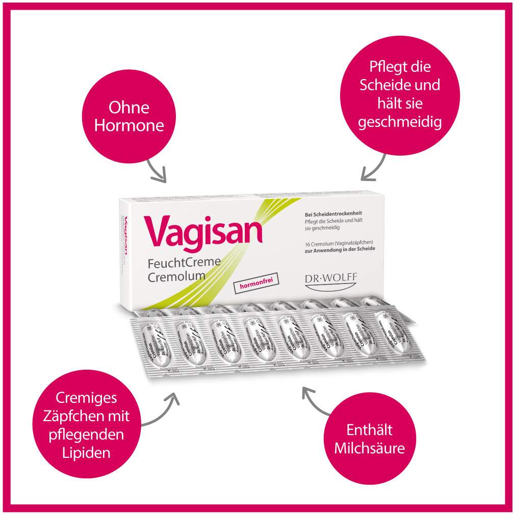 Vagisan Feuchtcreme Cremolum 16 Vaginalzäpfchen