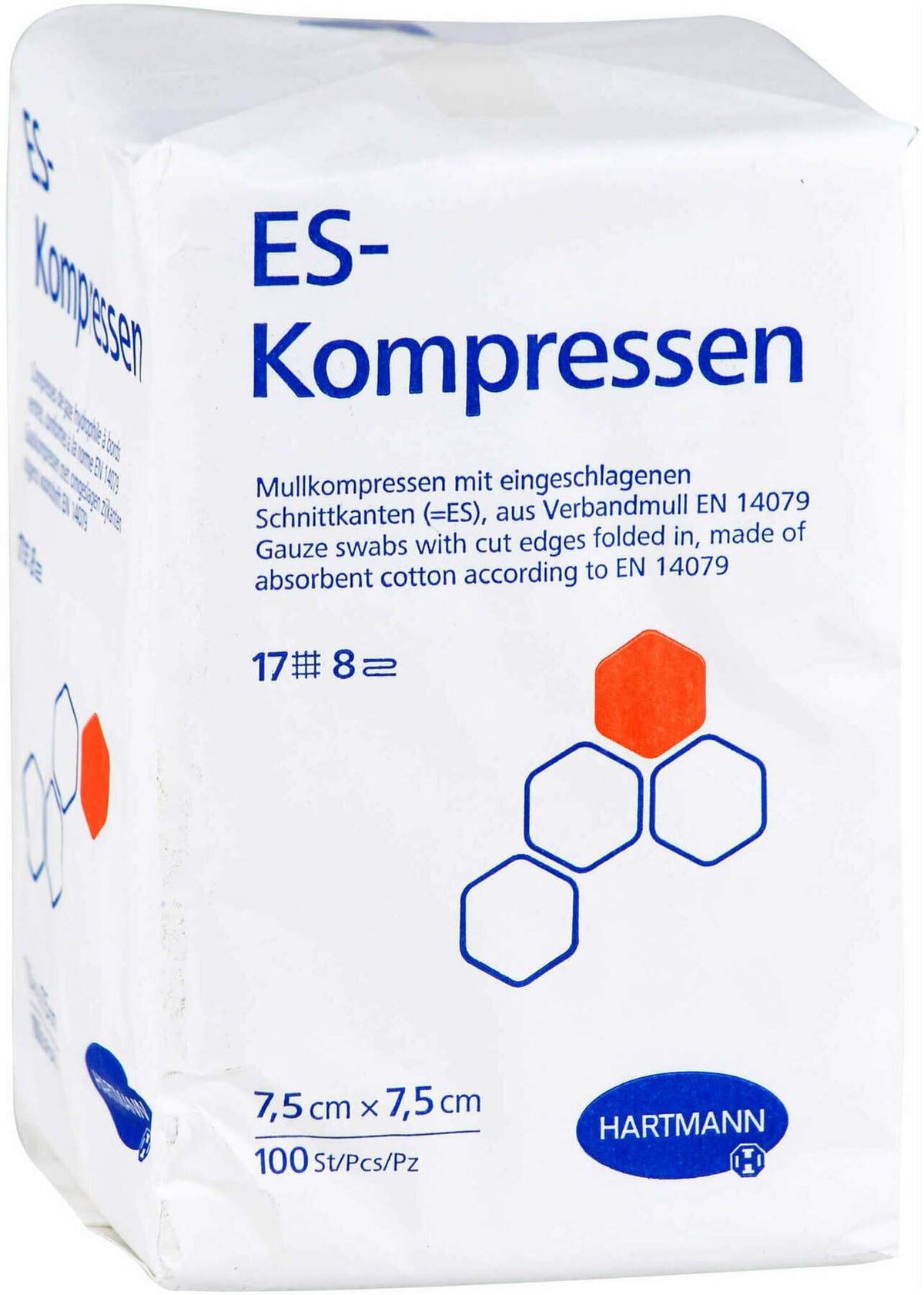 Es Kompressen Unsteril 8 Fach 7,5 X 7,5 cm 100 Kompressen