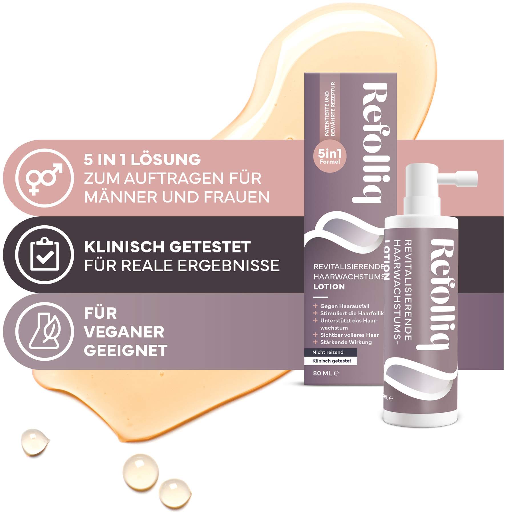Refolliq Revitalisierende Haarwachstums Lotion 80 ml