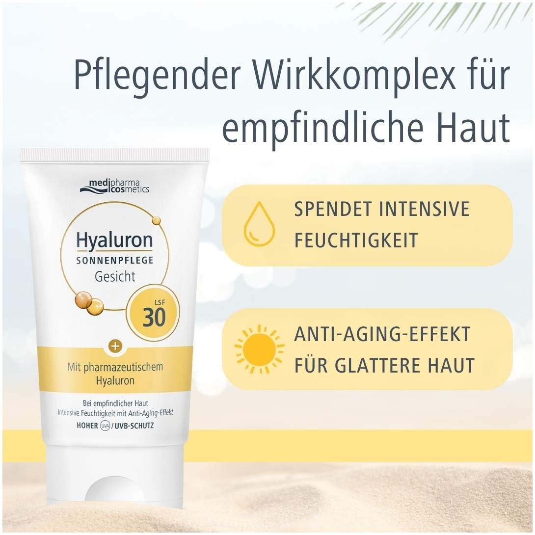 medipharma cosmetics Hyaluron Sonnenpflege Gesicht LSF 30 50 ml Creme