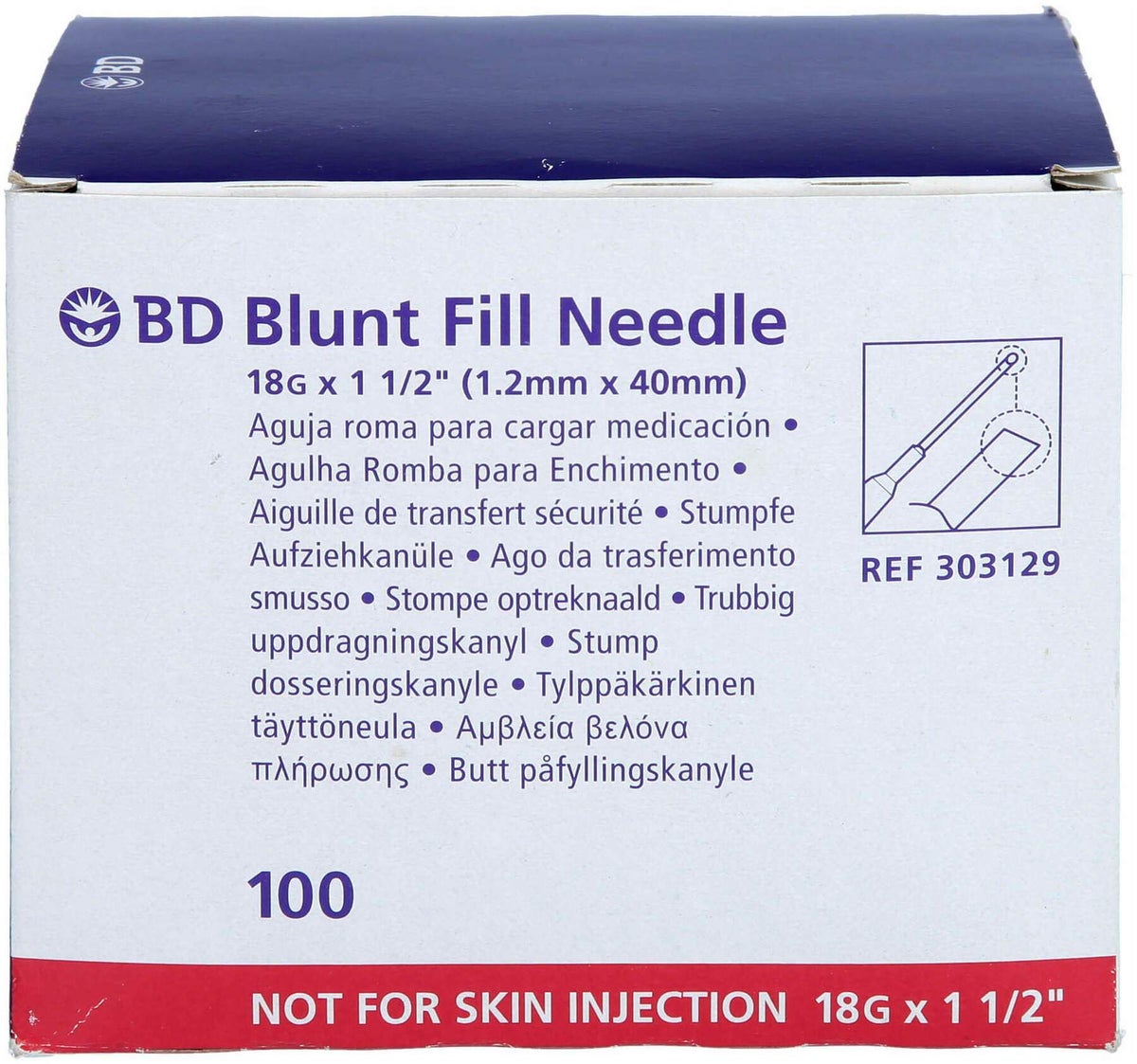 Bd Aufziehkanüle Stumpf 18 Gx1 1,2 1,2x40 mm 100 Stück