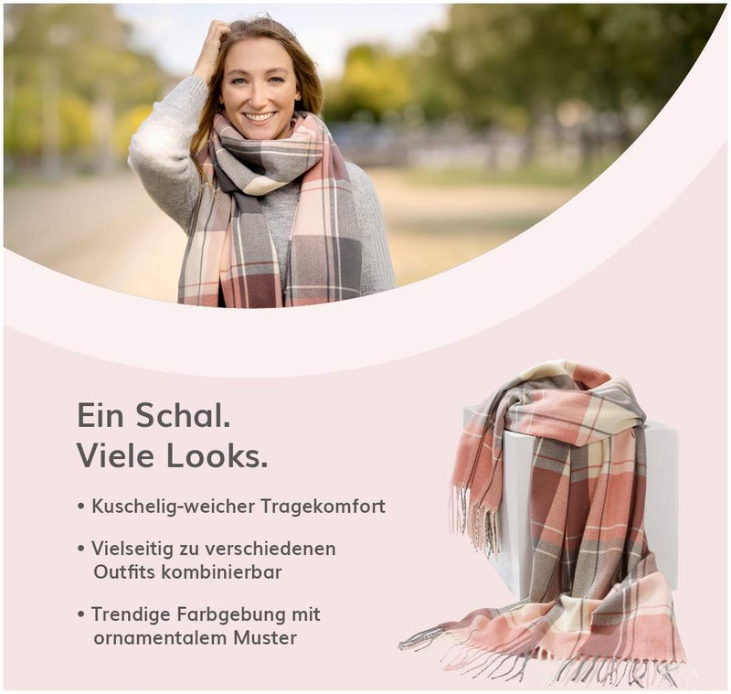Modisches Schaltuch kariert, 1 Stück