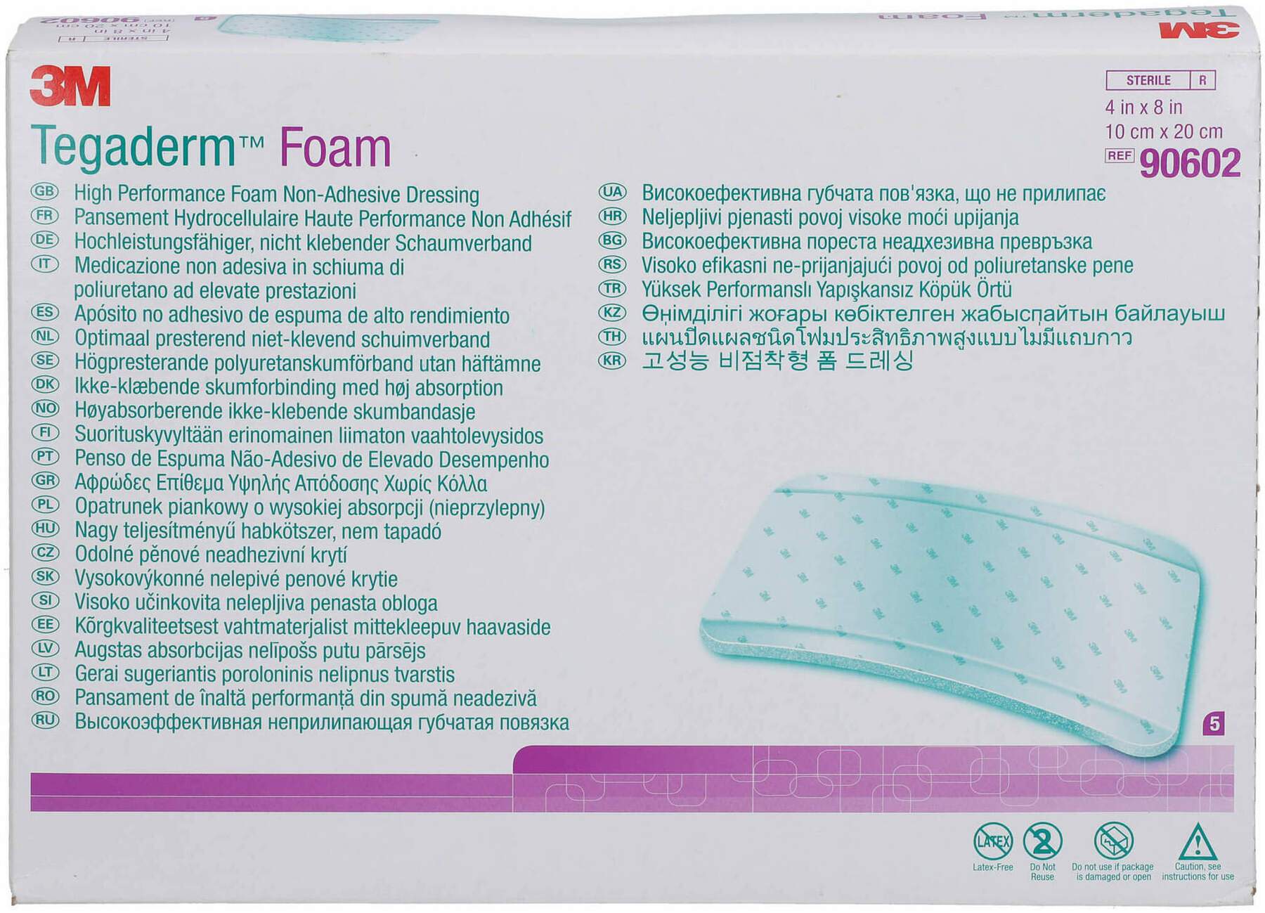 Tegaderm Foam Verband 10x20 cm 90602