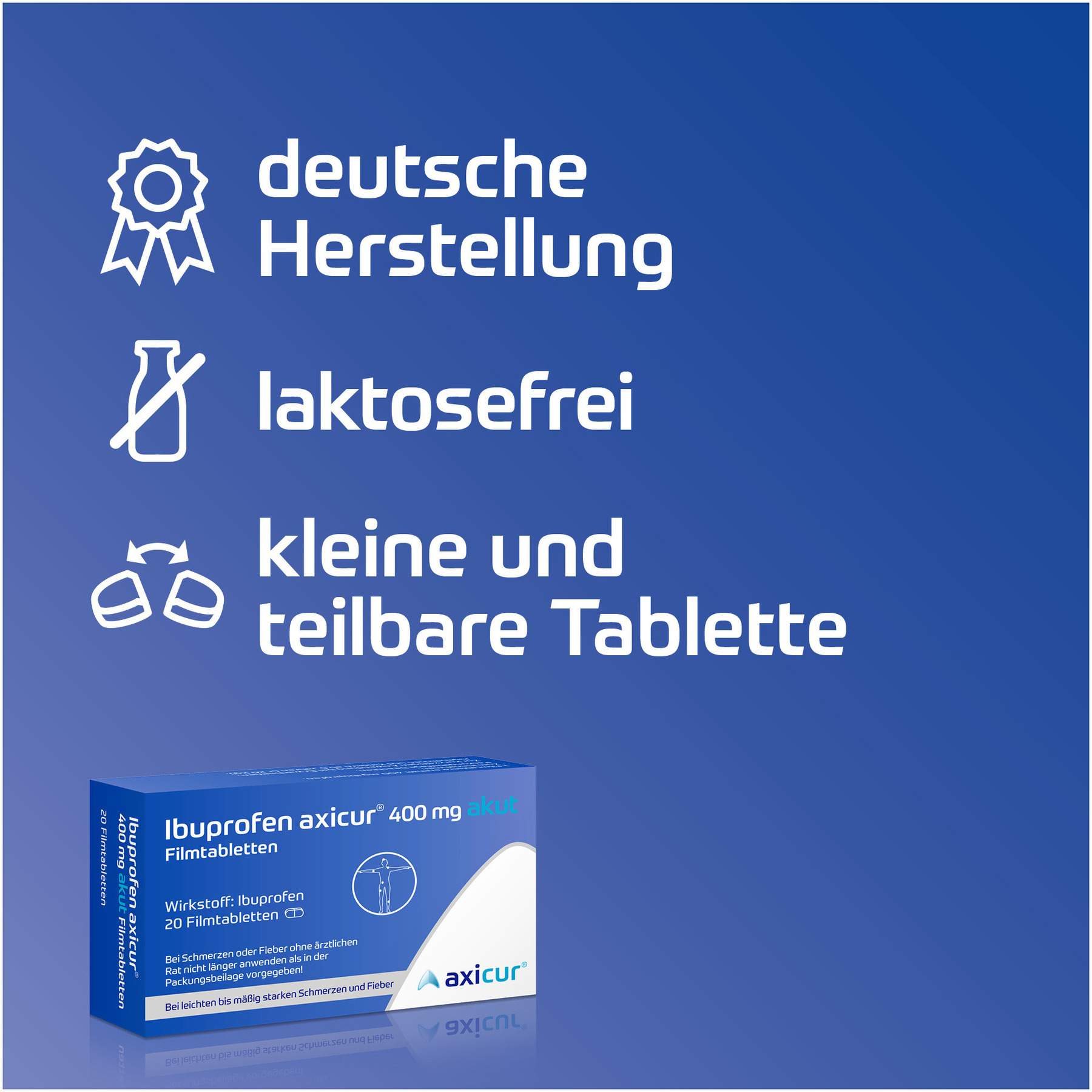 Ibuprofen Axicur 400 mg Akut 50 Filmtabletten