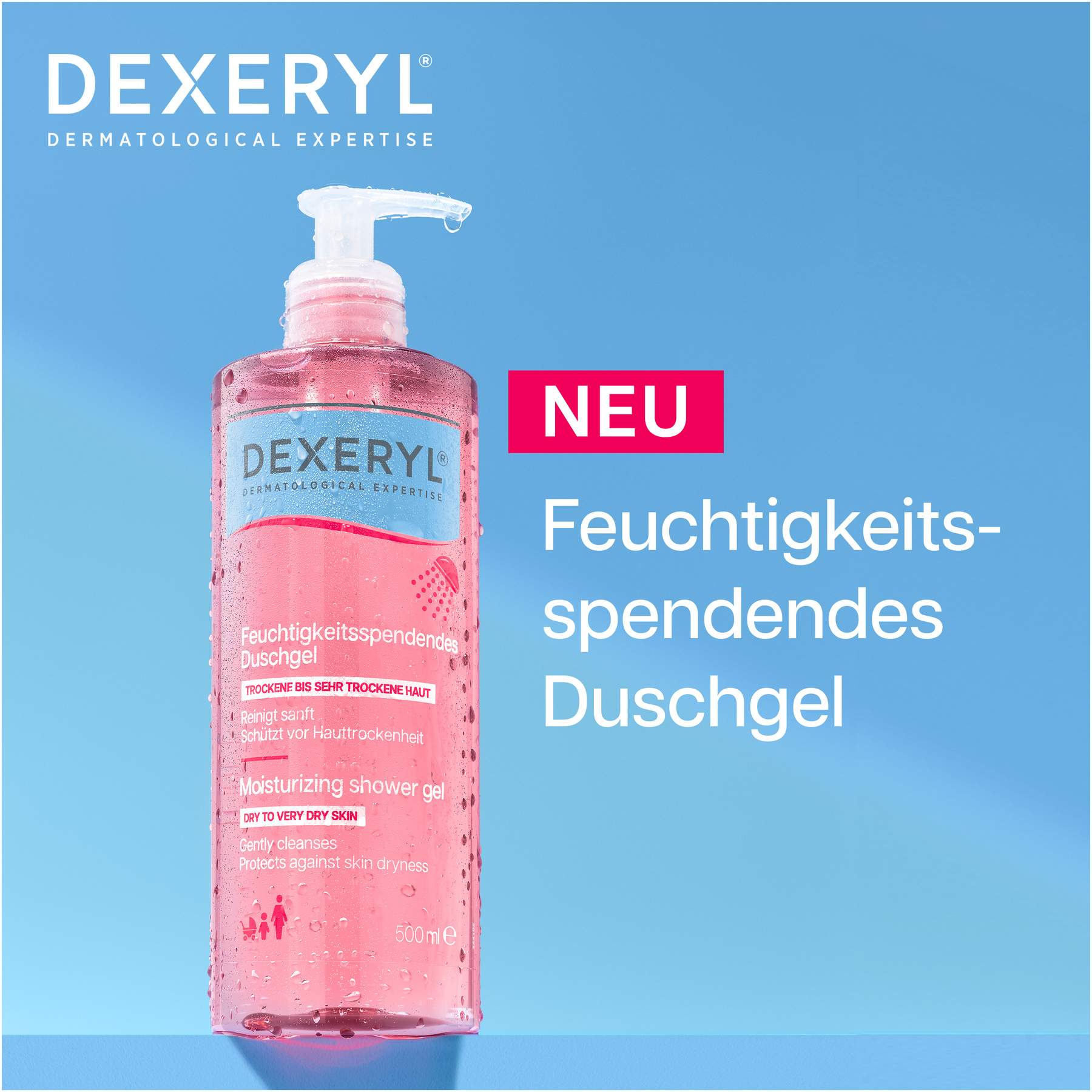 Dexeryl feuchtigkeitspendendes Duschgel 500 ml