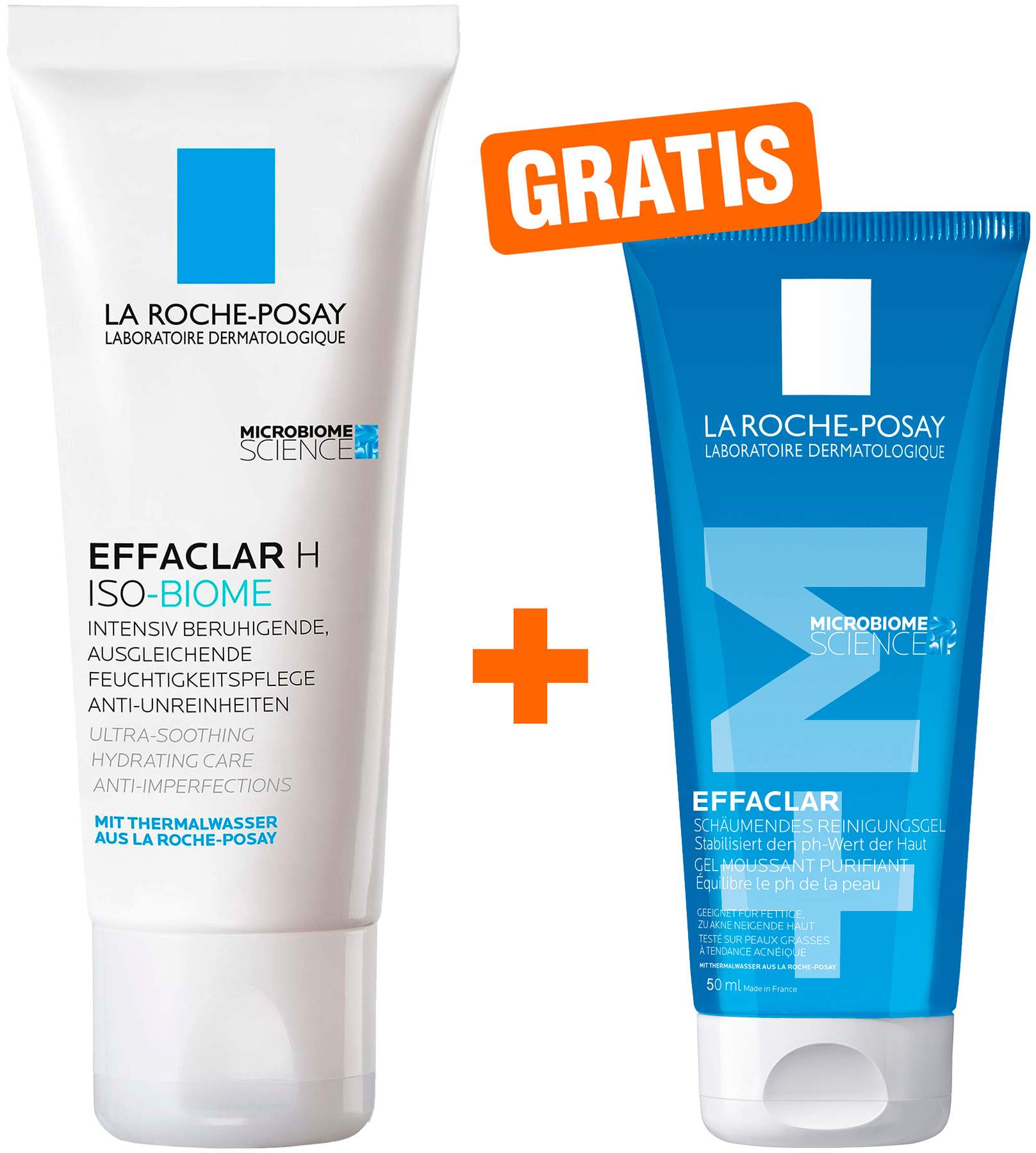La Roche Posay Effaclar H Iso-Biome Feuchtigkeitspflege 40 ml + gratis Effaclar Gel 50 ml