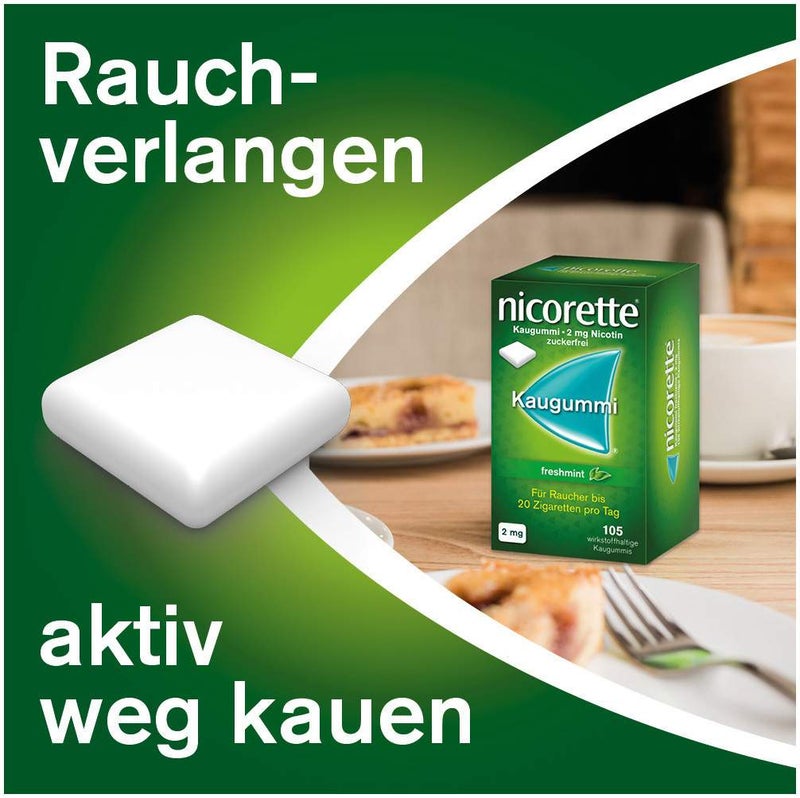 Nicorette 2 mg freshmint 105 Kaugummis