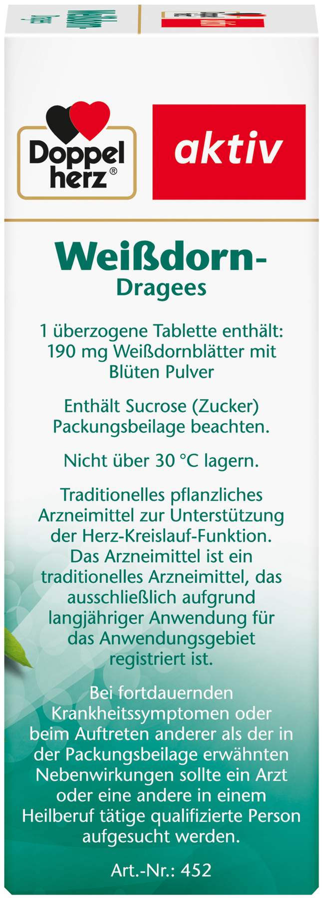 Doppelherz aktiv Weißdorn Dragees 90 Überzogene Tabletten