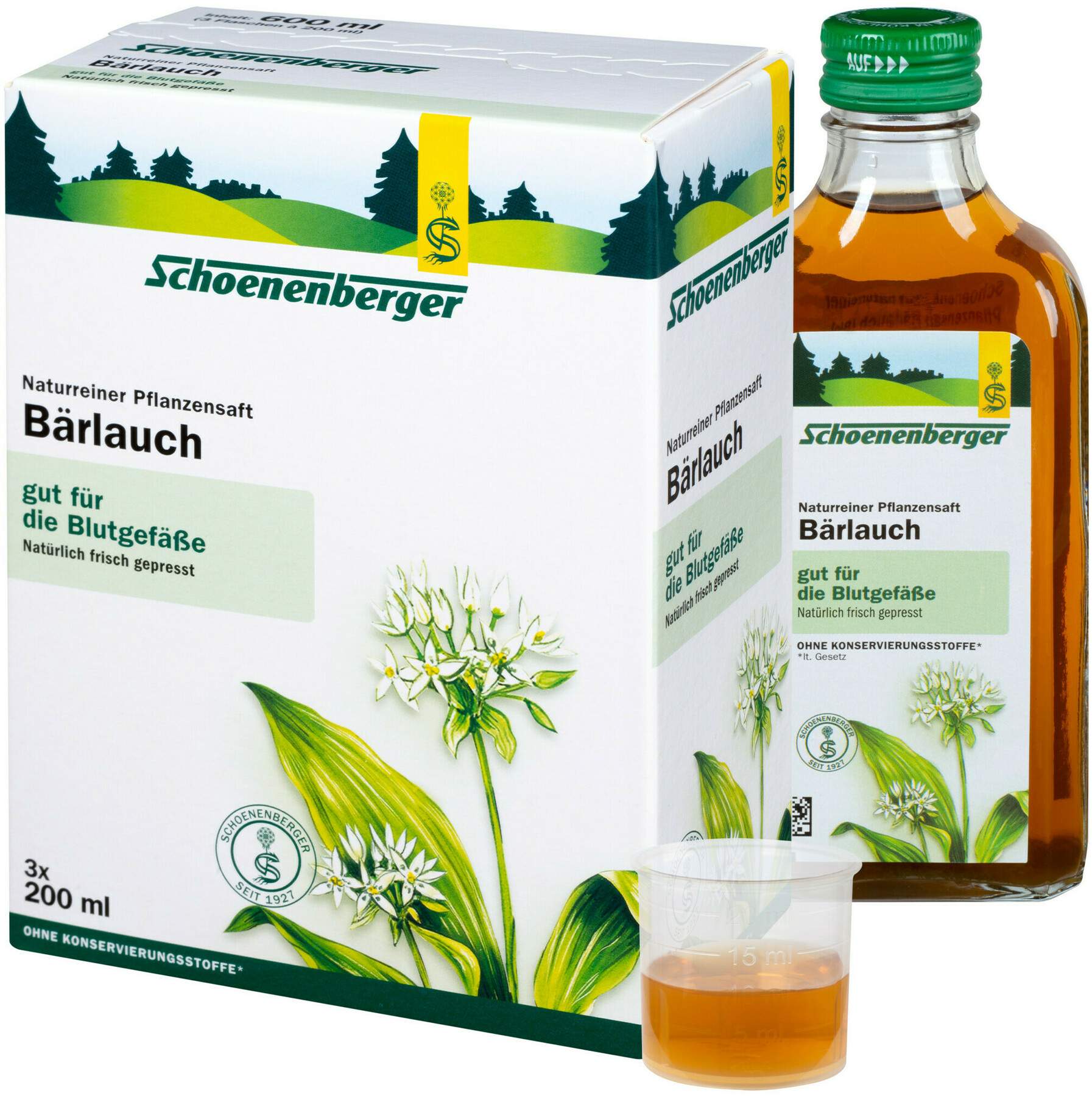 Bärlauch Saft Schoenenberger Heilpflanzensäfte 3 X 200 ml Saft