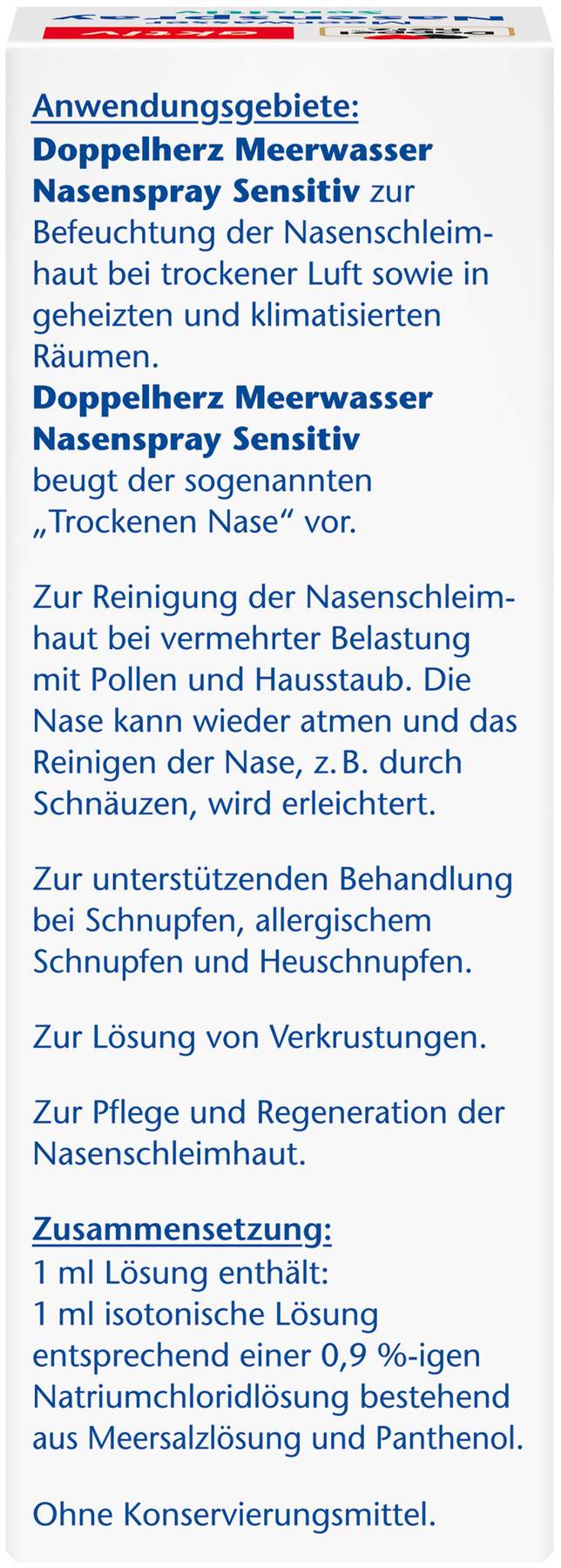 Doppelherz aktiv Meerwasser 20 ml Nasenspray mit Panthenol