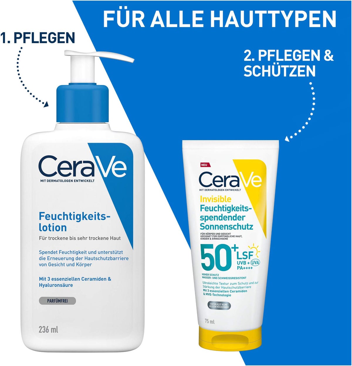 CeraVe Feuchtigkeitsspendender Sonnenschutz LSF 50+ 75 ml