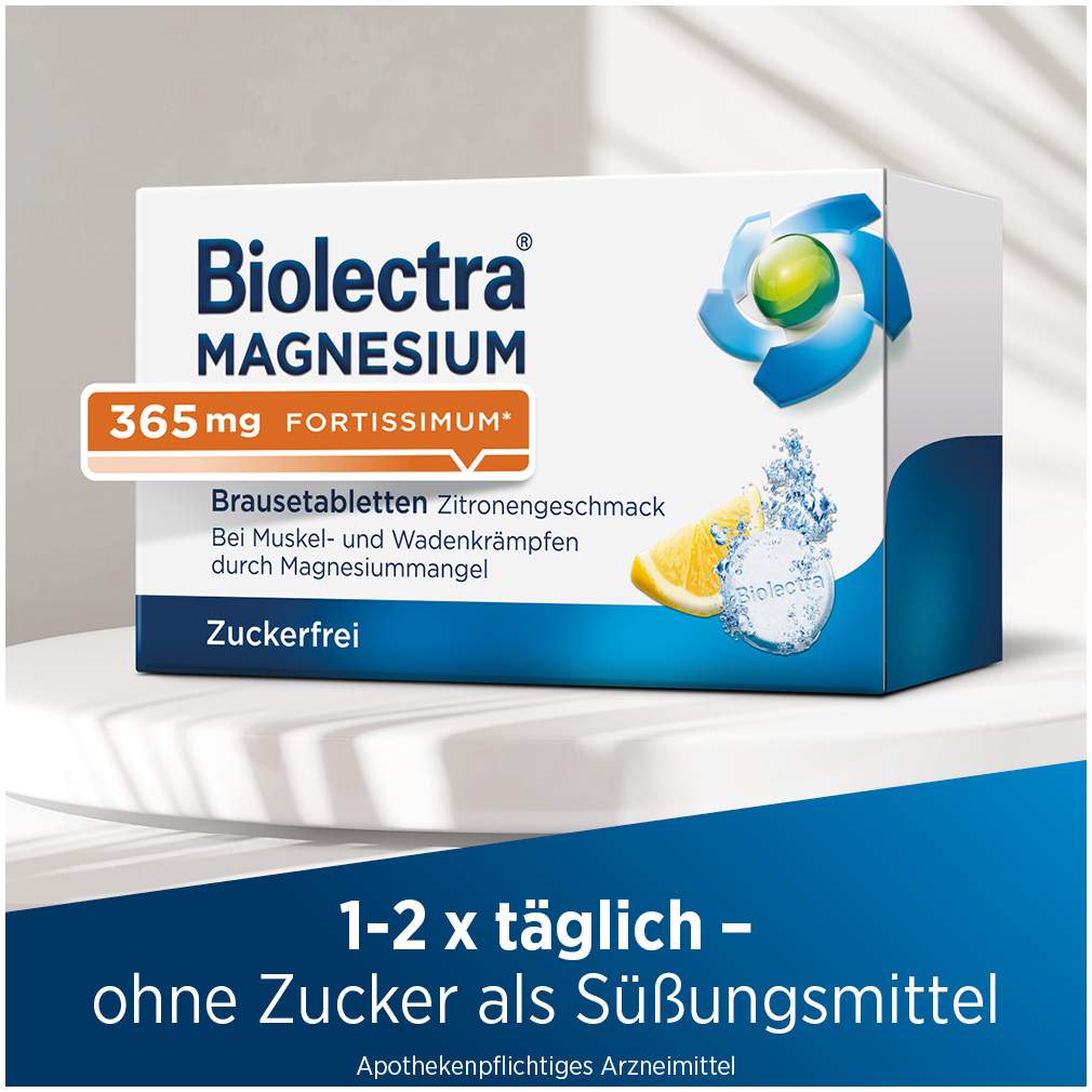 Biolectra Magnesium 365 mg fortissimum Zitronengeschmack 40 Brausetabletten