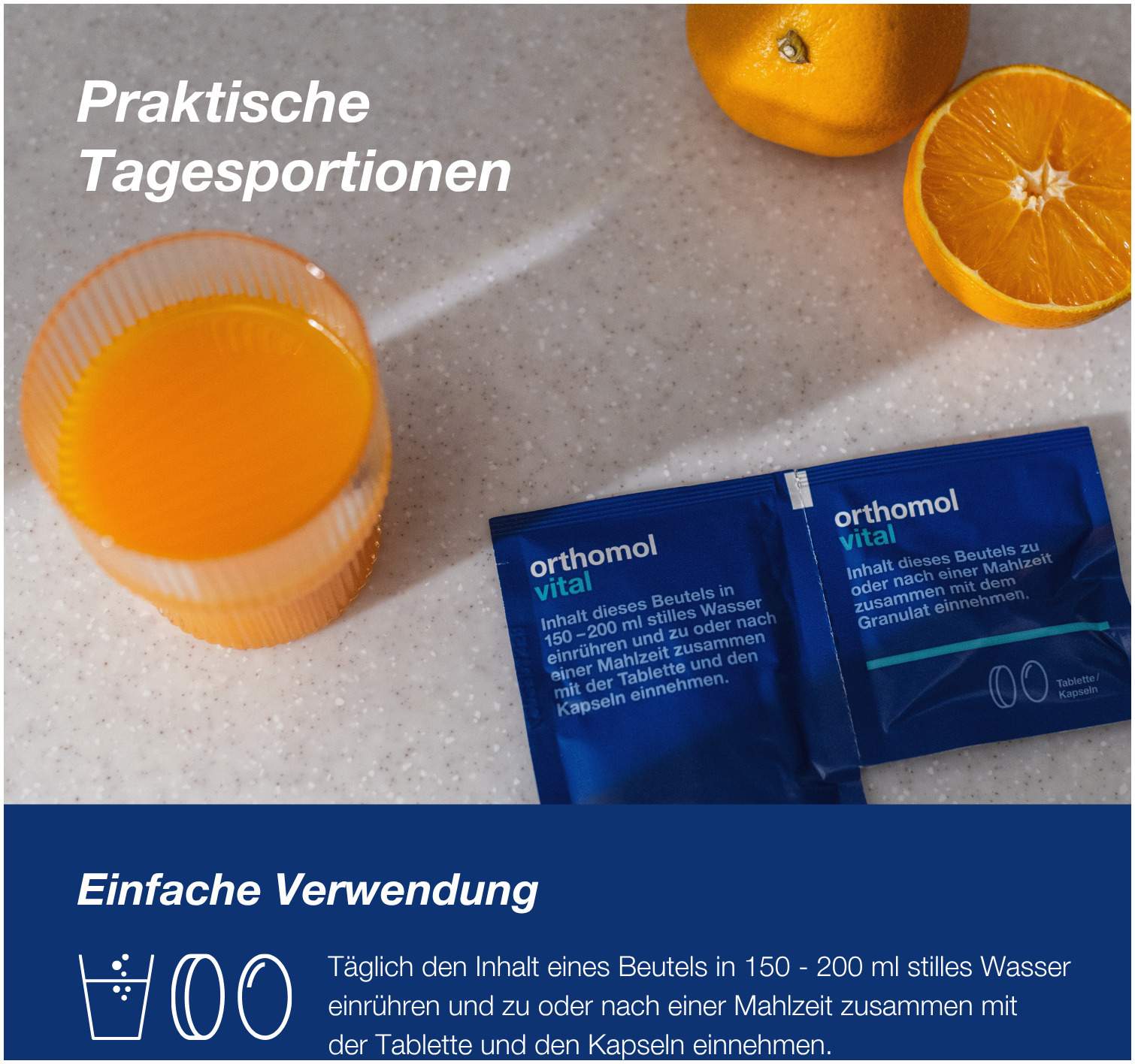 Orthomol Vital 30 Tagesportionen Orange 1 Kombipackung