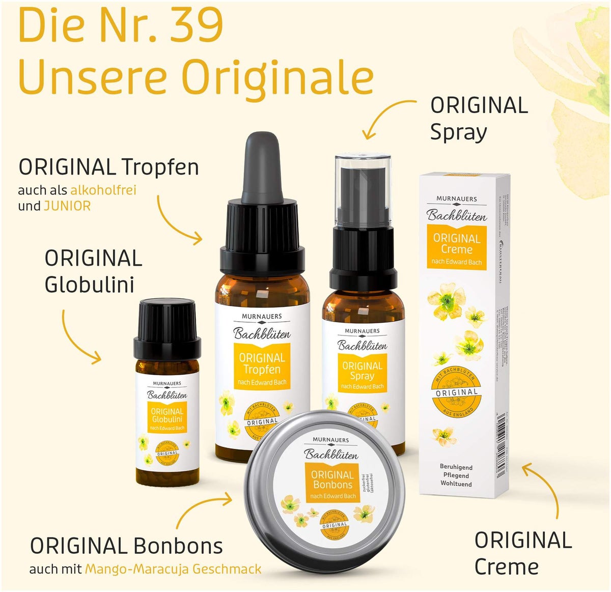 Murnauer Bachblüten Original Tropfen nach Dr.Bach 20ml