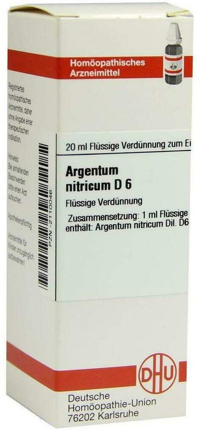 Dhu Argentum Nitricum D6 20 ml Dilution