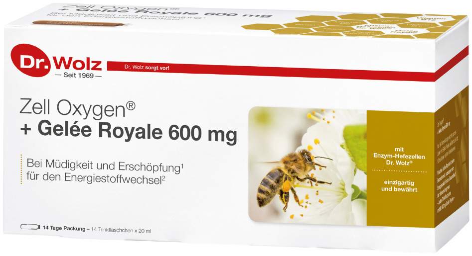 Zell Oxygen + Gelee Royale 600 mg 14 X 20 ml Trinkampullen