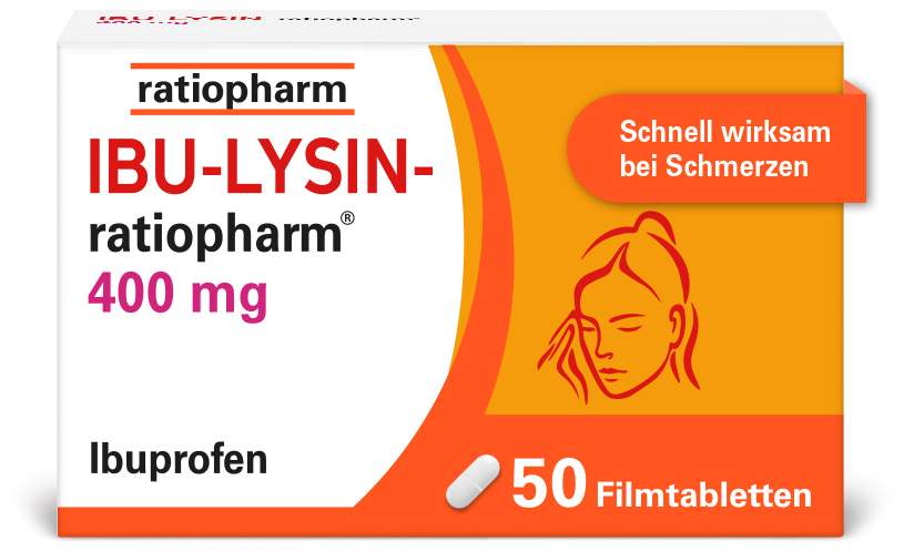 Ibu Lysin ratiopharm 400 mg 50 Filmtabletten