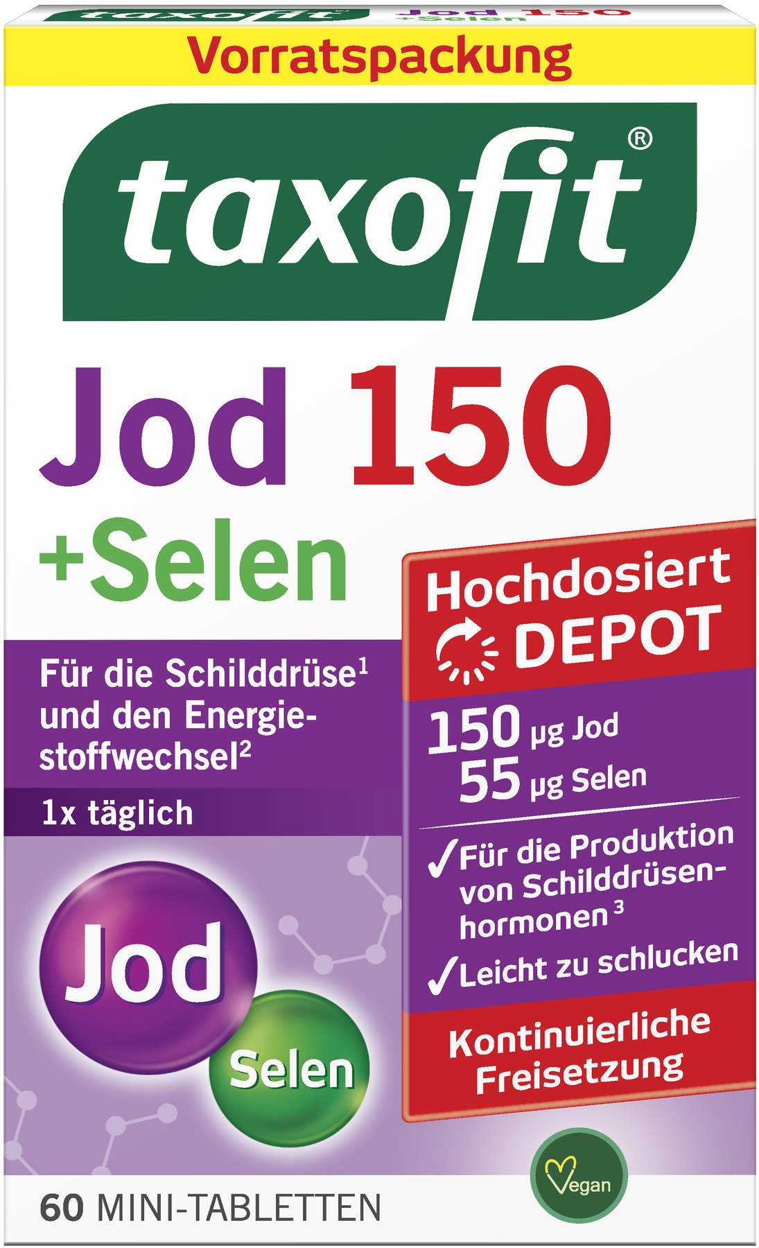 Taxofit Jod 150 + Selen 60 Tabletten