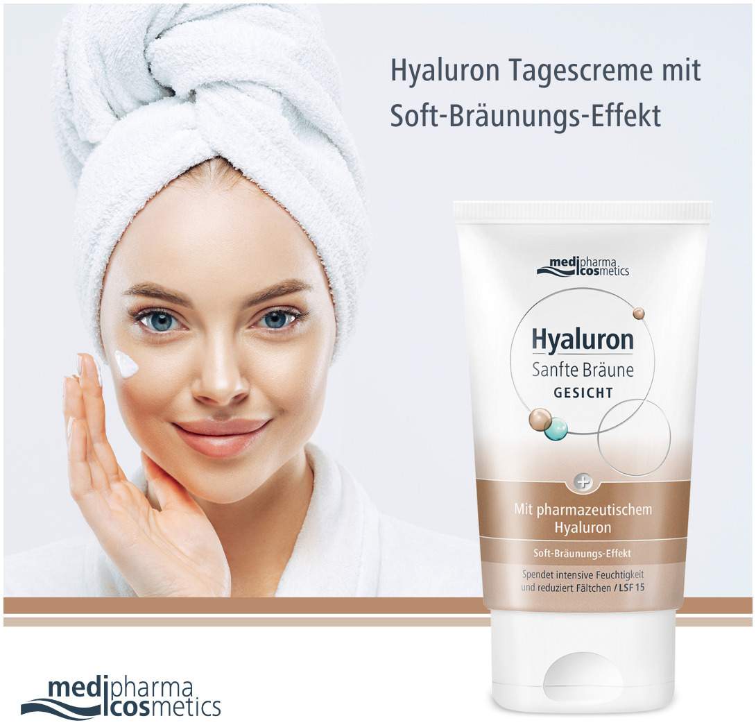 medipharma cosmetics Hyaluron Sanfte Bräune Gesichtspflege Creme 50 ml