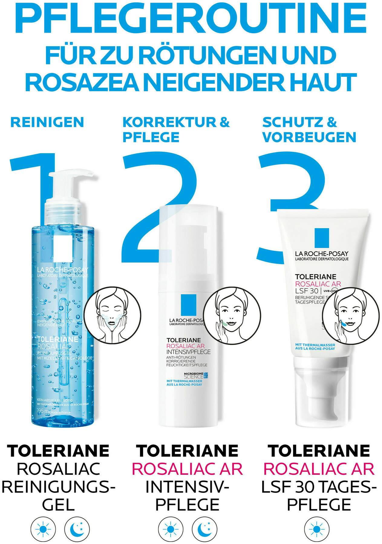 La Roche Posay Toleriane Rosaliac AR LSF 30 50 ml Creme + gratis Roche Posay Toleriane Dermallergo Augencreme 2 ml