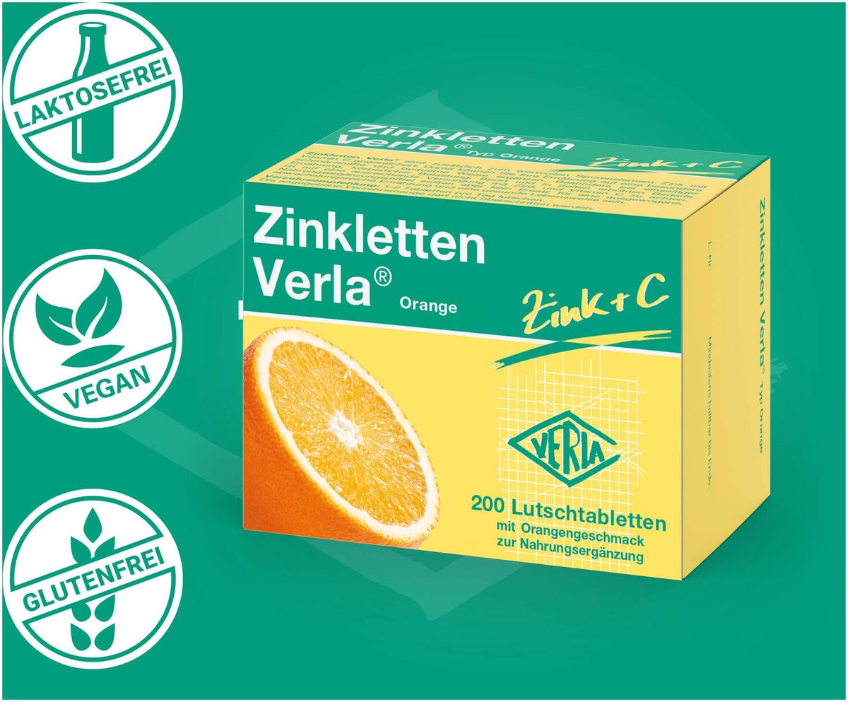 Zinkletten Verla Orange Lutschtabletten