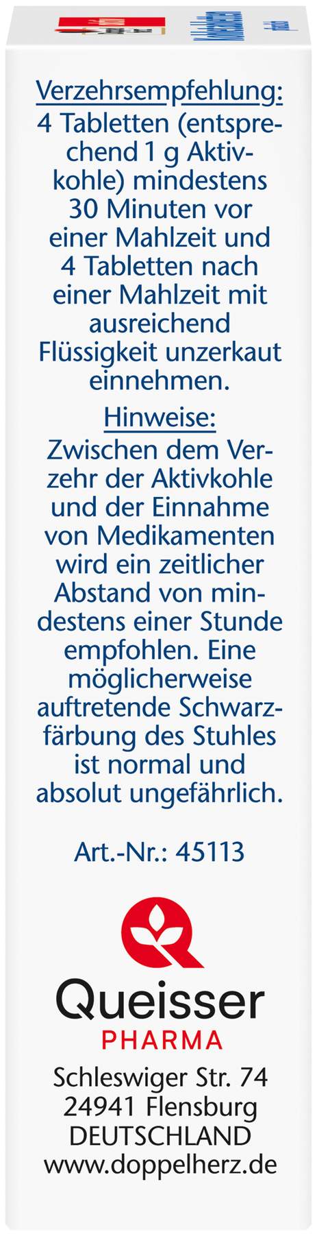 Doppelherz Aktiv Kohletabletten 30 Tabletten